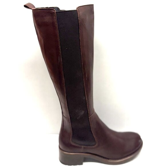 MIZ MOOZ TALL BOOTS SIDE ZIP GORE CHESTNUT 37EU / 7US NEW # Z-08 - Picture 3 of 6
